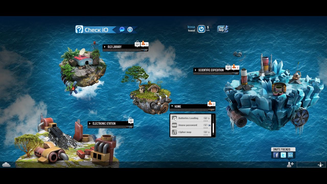 Screenshot of the online game for programmers Check iO