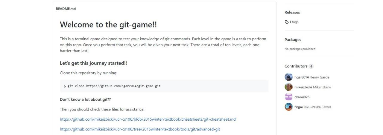 Git Game Screenshot
