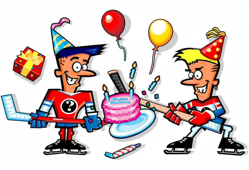 Birthday hockey players