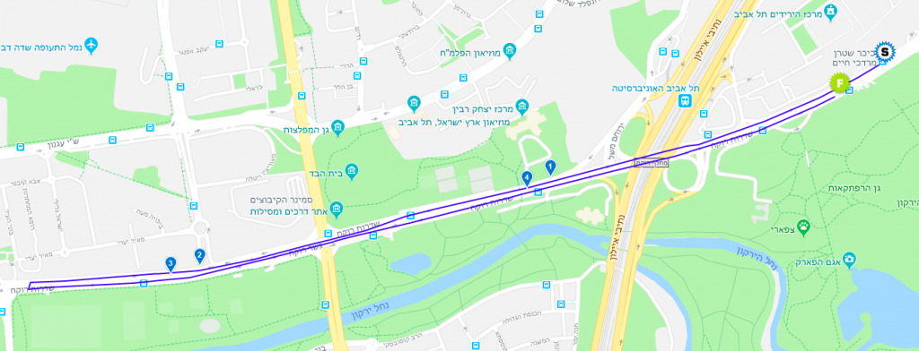 Run card for 5 km of Tel Avivsky marathon 2019